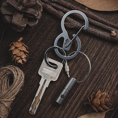 Miniatura 7 de KeyUnity KS01 Clip de mosquetón para llavero, organizador de llaves de acero inoxidable 420, perfecto para el hogar y la oficina