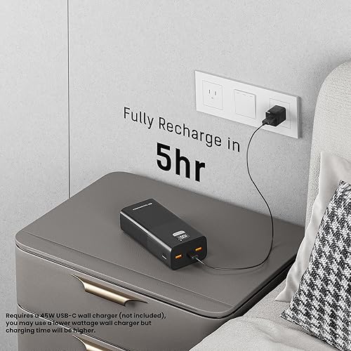 Miniatura 7 de Cargador portátil de carga súper rápida USB-C de 30000 mAh, 65 W, cargador portátil para iPhone 16, 15, 14, Samsung Galaxy S25, S24, S23, iPad