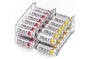 Simple Houseware Tall Front Loading Skinny Can Organizer for Refrigerators