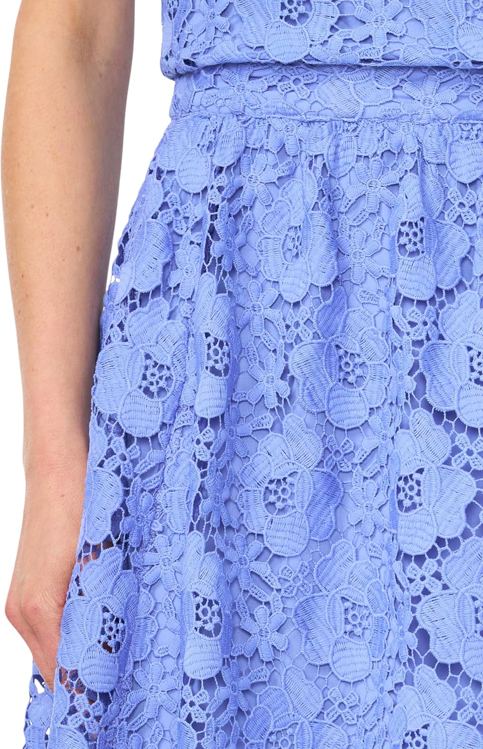 CeCe Women's Midi Lace A-line Skirt