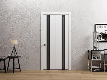 Bifold Closet Doors 84 x 96 inches | Platinum 4440 White Bi-Fold Doors | Frosted Glass Solid Wood Modern | Closet Laundry
