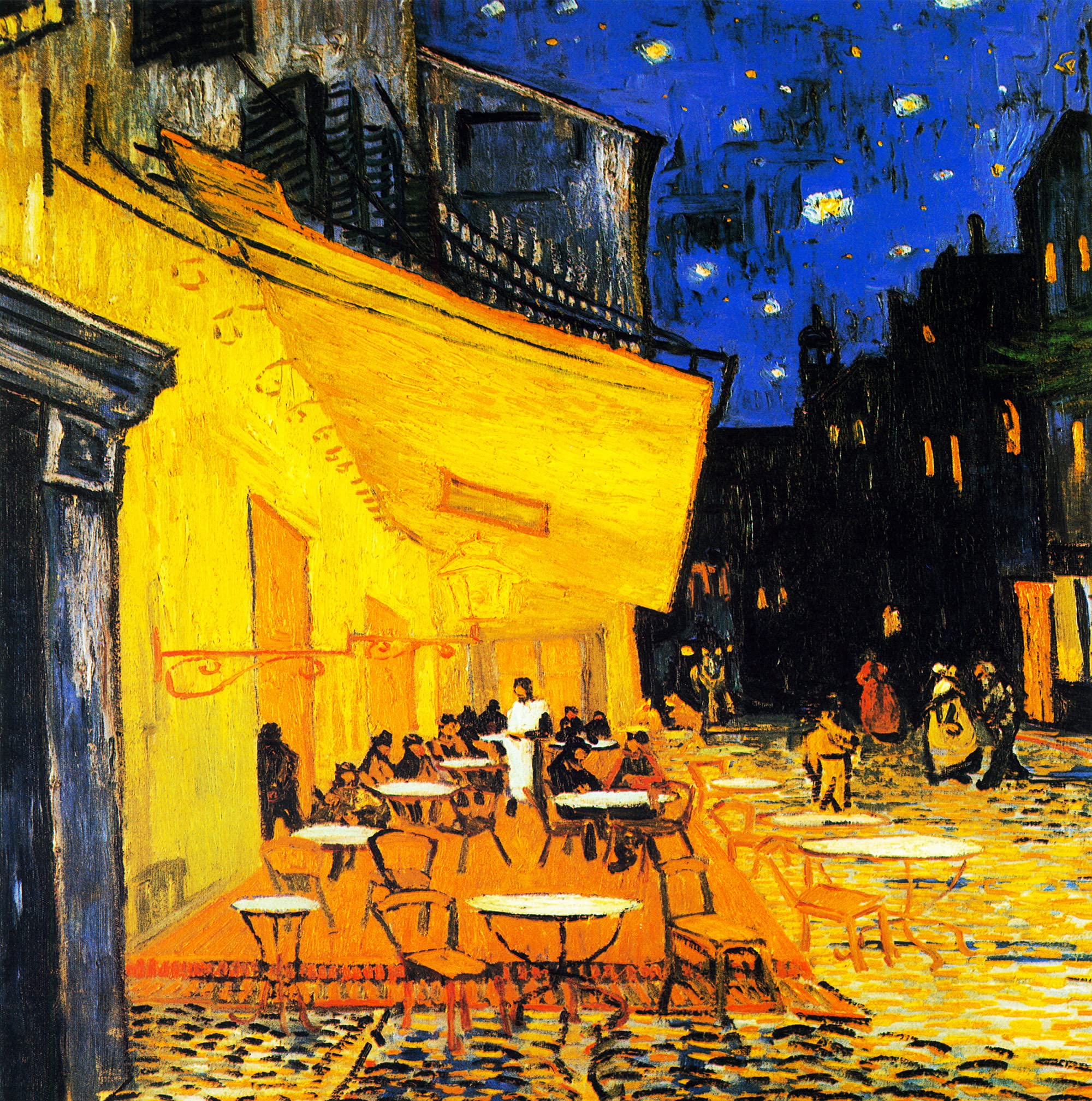 Grace Scarves Grace Art Shower Curtain, Vincent Van Gogh, Open Air Cafe