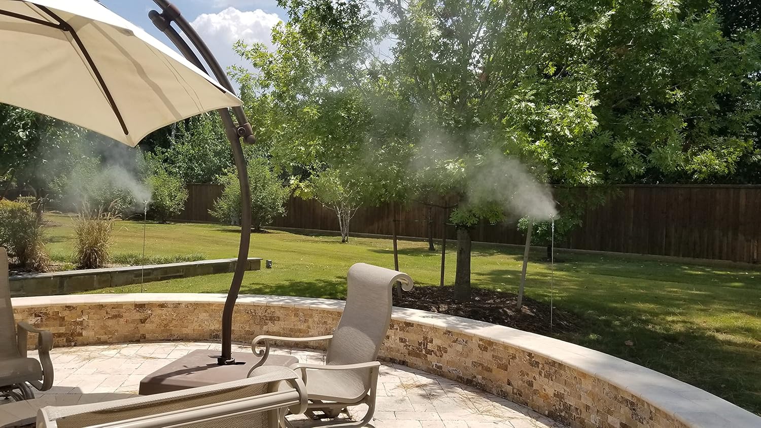 System - Stainless Steel Tubing - 1500 PSI Misting Pump - Do It Yourself Misting System - For Residential, Commercial and Industrial - Up to 120 Nozzles (78 Ft Mist Line - 40 Nozzles)