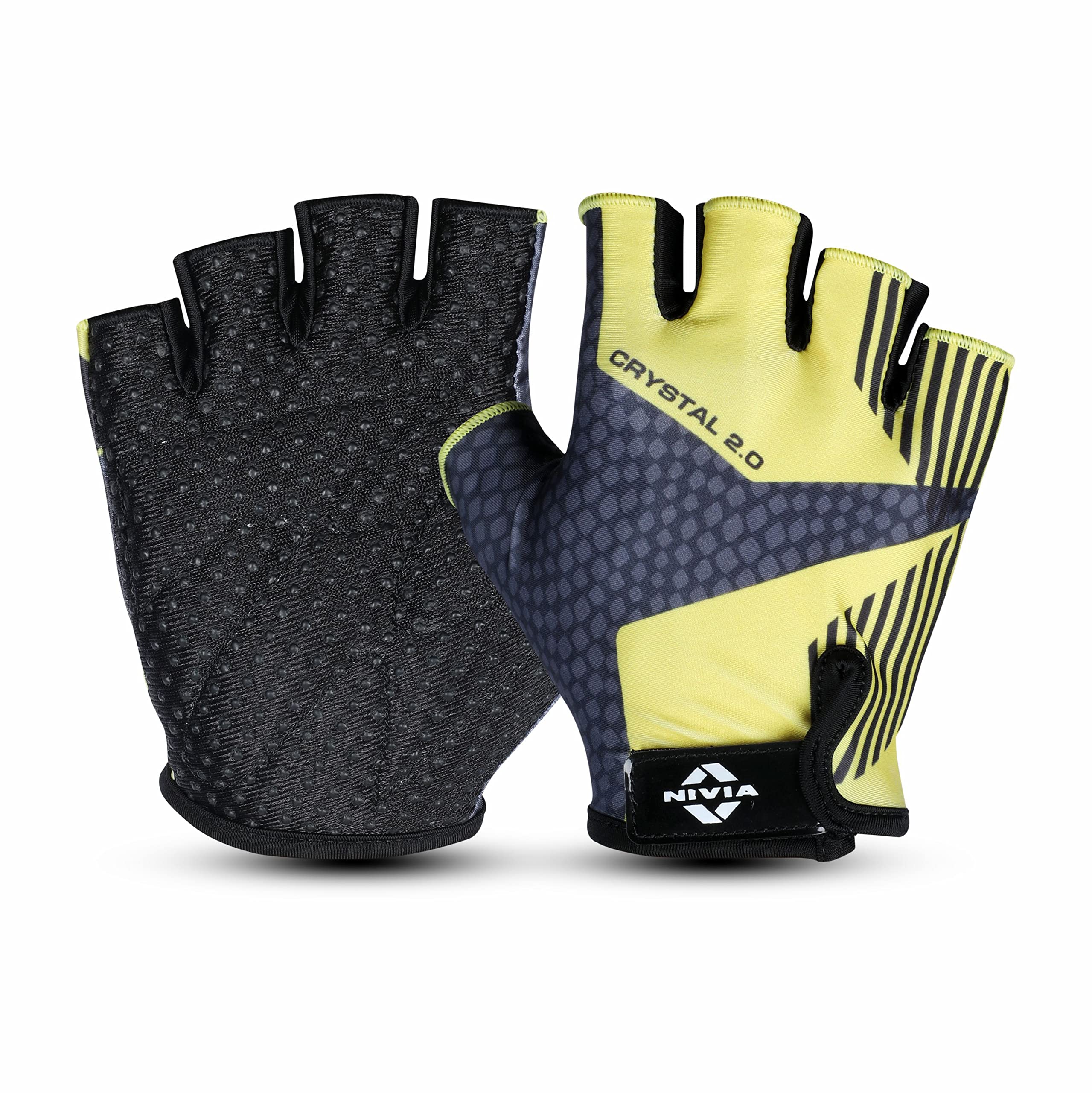Nivia Crystal 2.0 Sports Gloves for Men & Women, Gloves Gym Workout, Gym Accessories Men, Gym Gloves Men Workout, Sport Glove, Fitness Gloves, Hand Gloves Gym Men, Grip Gloves, Exercise Gloves(Yellow) S (B0BGGM487P) Amazon Price History, Amazon Price Tracker