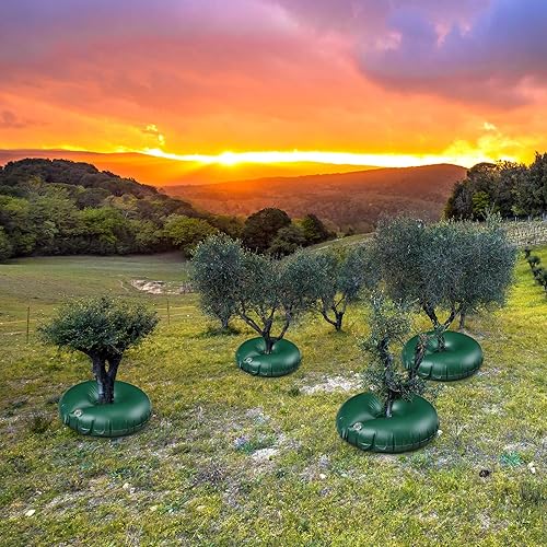 Miniatura 5 de Paquete de 4 anillos de riego de árboles bolsa de riego de árbol de liberación lenta de cloruro de polivinilo para riego por goteo sistema de goteo