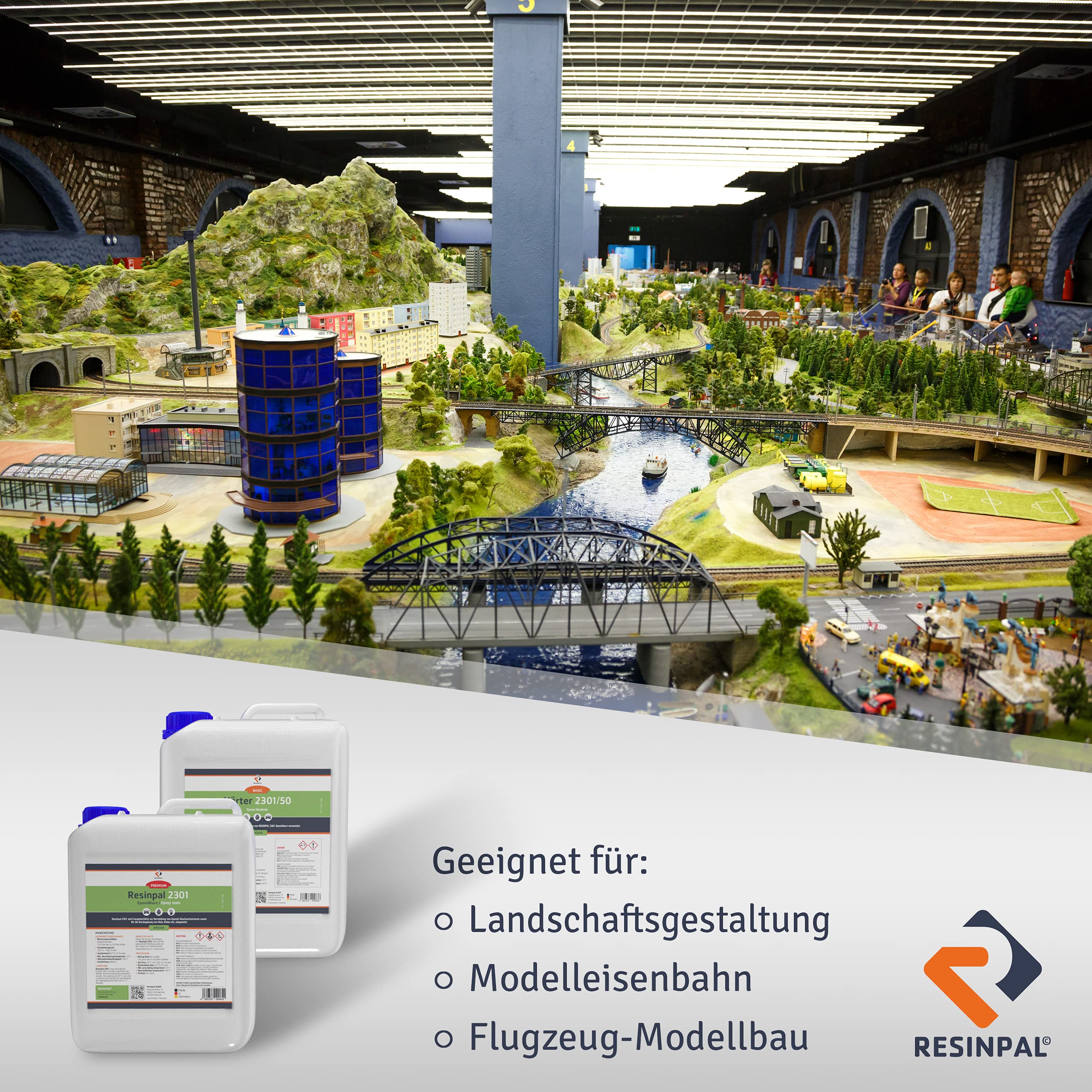 Epoxidharz Resinpal 2301 mit Härter | 15 kg Epoxy Set | Transparent & Glasklar | Zum Laminieren & Gießen | Kunstharz Made in Germany | Komplett für Anfänger & Profis | Direkt vom Hersteller |