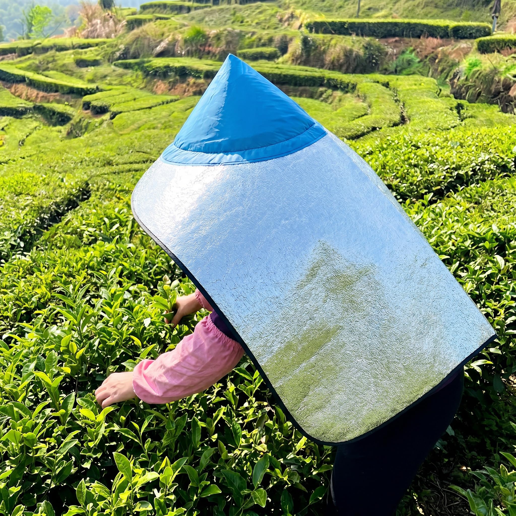 Sombrero De Sol Ligero Y Plegable con ala Ancha Y Capa De Película De Aluminio, Protección UV para Jardinería, Pesca, Senderismo Y Actividades Al Aire Libre - Sombra para La Cara Y El Cuello