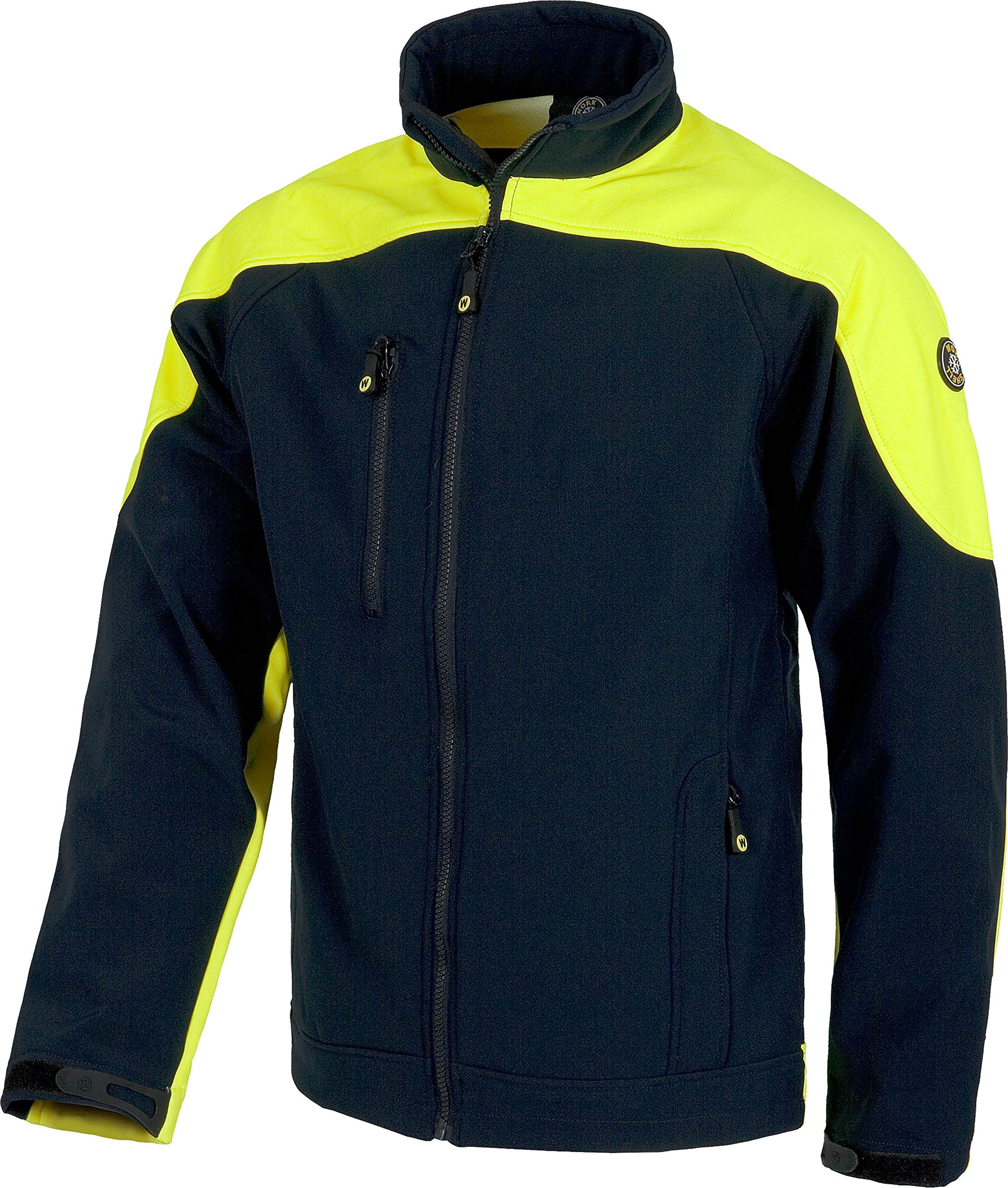 WORKTEAM Cazadora Softshell Alta Visibilidad con Protección Térmica, Cortavientos y Repelente al Agua, Certificada EN 14058 y EN 17353. Unisex