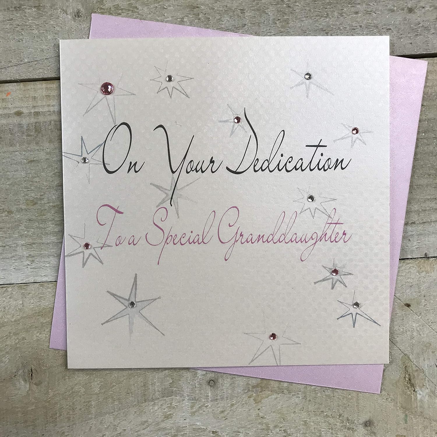 WHITE COTTON CARDS "auf Ihr Engagement To A Special Granddaughter