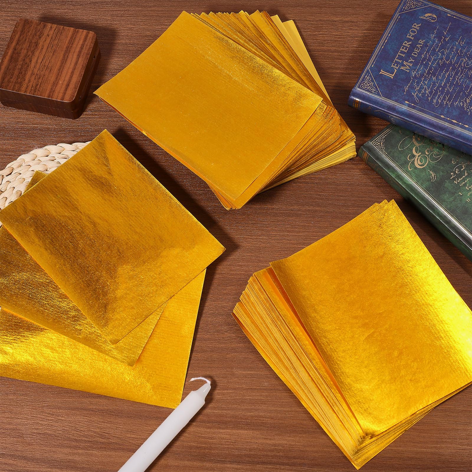 1000 Stück Chinesisches Papier Goldfolien-Papier Geldscheine für die Ahnen für das Qingming-Fest, den Tag der Toten, Beerdigungen