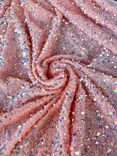 Miniatura 9 de Tela de terciopelo de lentejuelas iridiscentes, tela suave y elástica con lentejuelas brillantes, perfecta para costura, disfraces, tapicería y