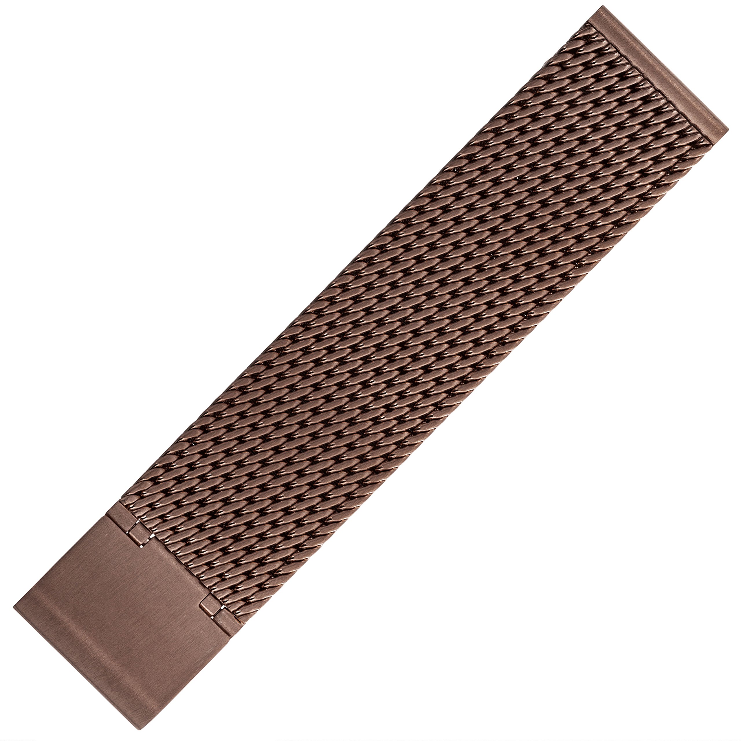 Eichmüller - Bracciale in acciaio inox massiccio BandOh Milanese placcato oro PVD