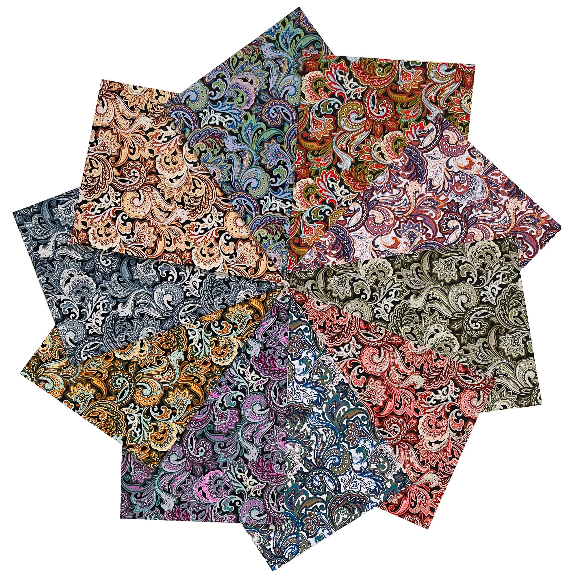6 szt. wiązek z tkaniny Fat Quarters 45 cm x 56 cm bawełniana tkanina pikująca do szycia maski, wzór paisley