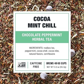 Tiesta Tea Cocoa Mint Chill Chocolate Peppermint Rooibos Tea 3oz