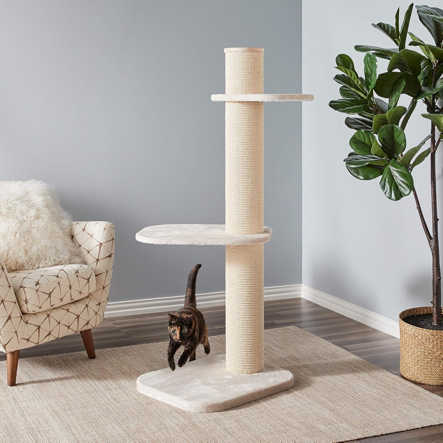 TWO by TWO Maple Cat Tree Beige Medium