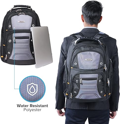 Miniatura 6 de Targus, mochila Drifter II con espacio para computadora portátil de 17 pulgadas, NegroGris