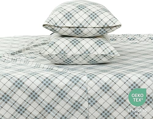 Miniatura 6 de Bliss Casa Juego de sábanas de franela de 4 piezas, 100% algodón, tamaño Queen, bolsillos profundos de alto GSM, juego de sábanas de franela cálida