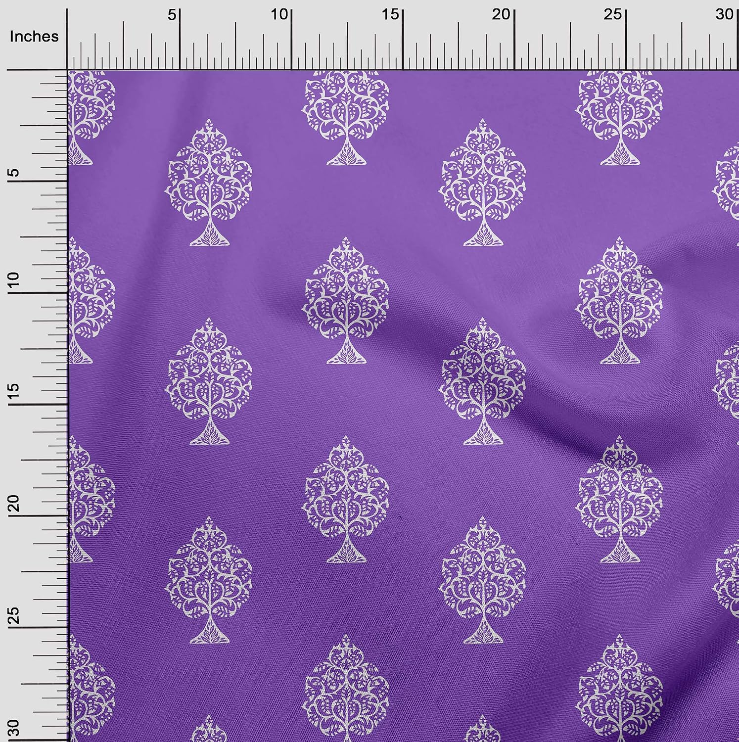 oneOone Cotton Flex Purple Fabric Block Sewing Material Print Fabric By The Yard 40 Inch Wide-80