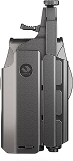 Orpaz G17 Light Bearing Holster Compatible with Glock 17 Holster with Light/Laser/Sight/Optics (Large Pistol Lights, Paddle Attachment)