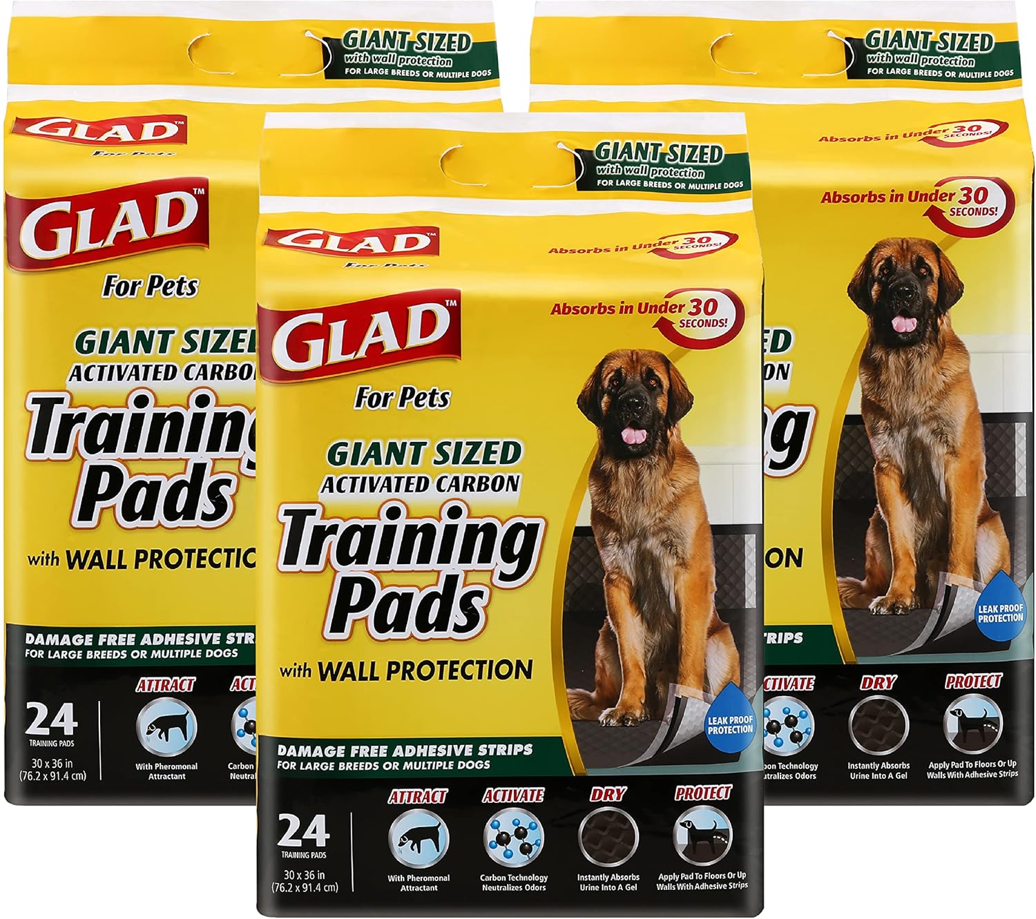 Glad for Pets Activated Carbon Puppy Training Pads Carbon