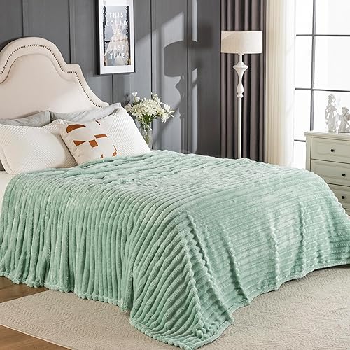 Miniatura 43 de Manta de Tiro de Piel Sintética Color Hueso para Sofá, Manta Suave y Esponjosa de Burbujas para Cama y Sofá, Manta Gruesa y Cálida de Felpa Difusa