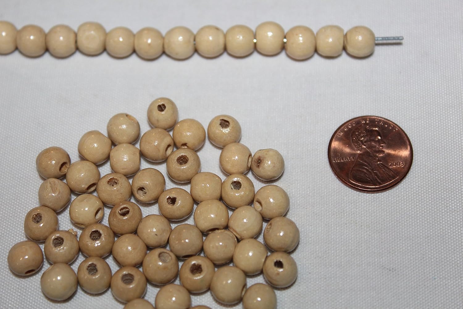 Natural (Polished) Wood Beads - Pack of 1000 Beads or 2000 Beads - Available in 4 Shapes - 5mm, 6mm, 8mm Round & 8mm Disc (8mm - V - 2000 Beads)