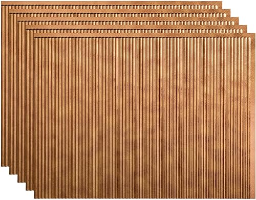 Miniatura 27 de FASÄDE Panel decorativo para salpicaduras de vinilo acanalado en bronce bermudas (muestra de 6 x 6 pulgadas) Bronce (Bermuda Bronze),Bronce