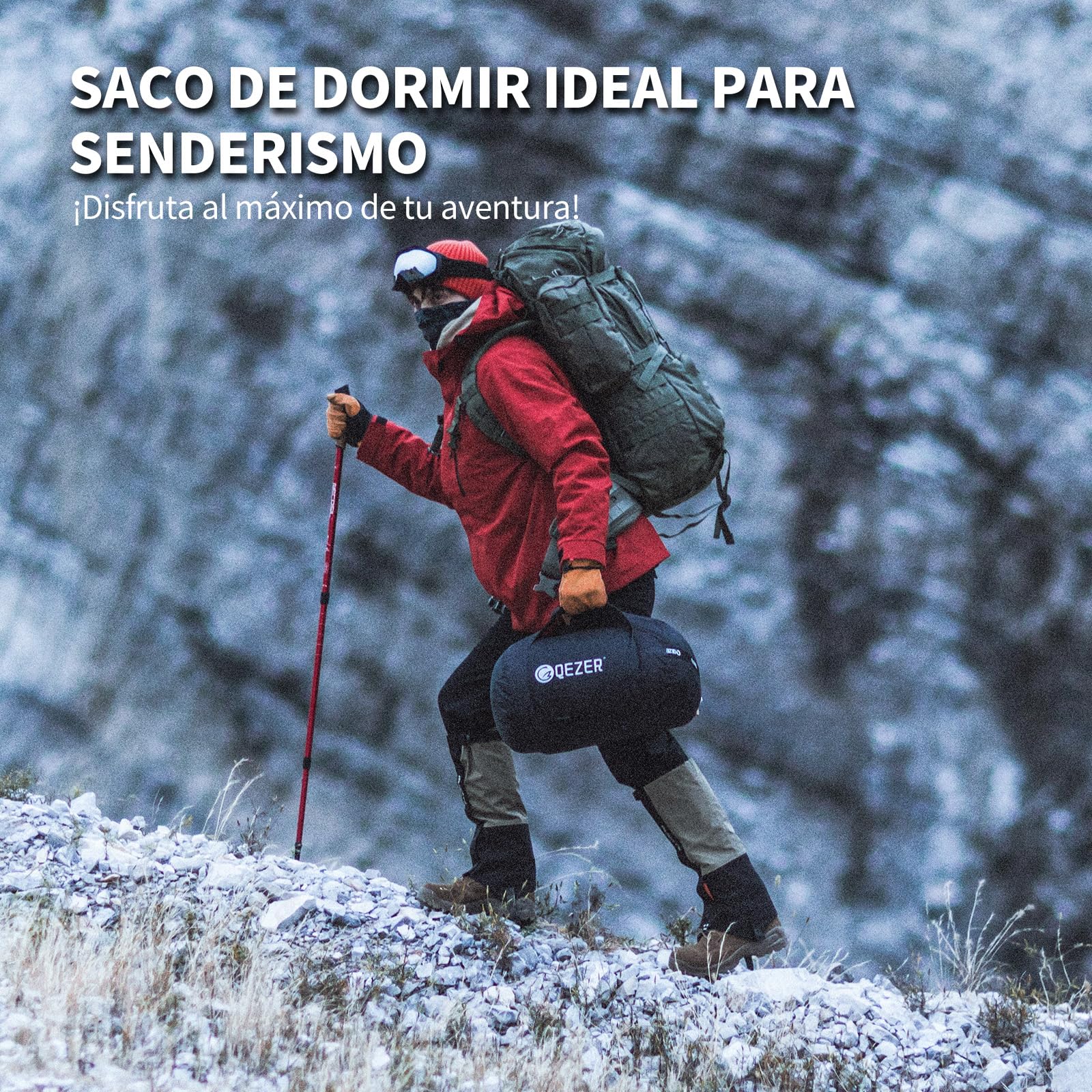 Saco de Dormir de Invierno -20 Grados, cálido Saco de Dormir de plumón para Clima frío Extremo, Camping, Senderismo y montañismo, con plumón de 660 FP Premium