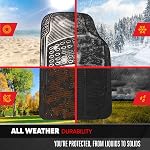 BDK 3-Row ProLiner Véhicules utilitaires lourds d'origine 4pc Avant & Tapis de sol en caoutchouc arrière pour voiture SUV Van (Fits) 3rd Véhicules de ligne) - All Weather Protection Universal Fit (Noir)