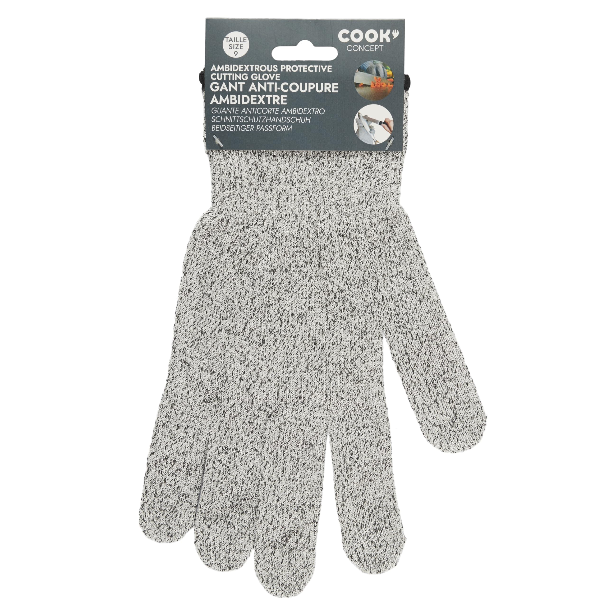 COOK CONCEPT Easy Make kd3199 Guanto Anti-Taglio Cotone + Metallo Grigio 14 x 0, 50 x 24 cm