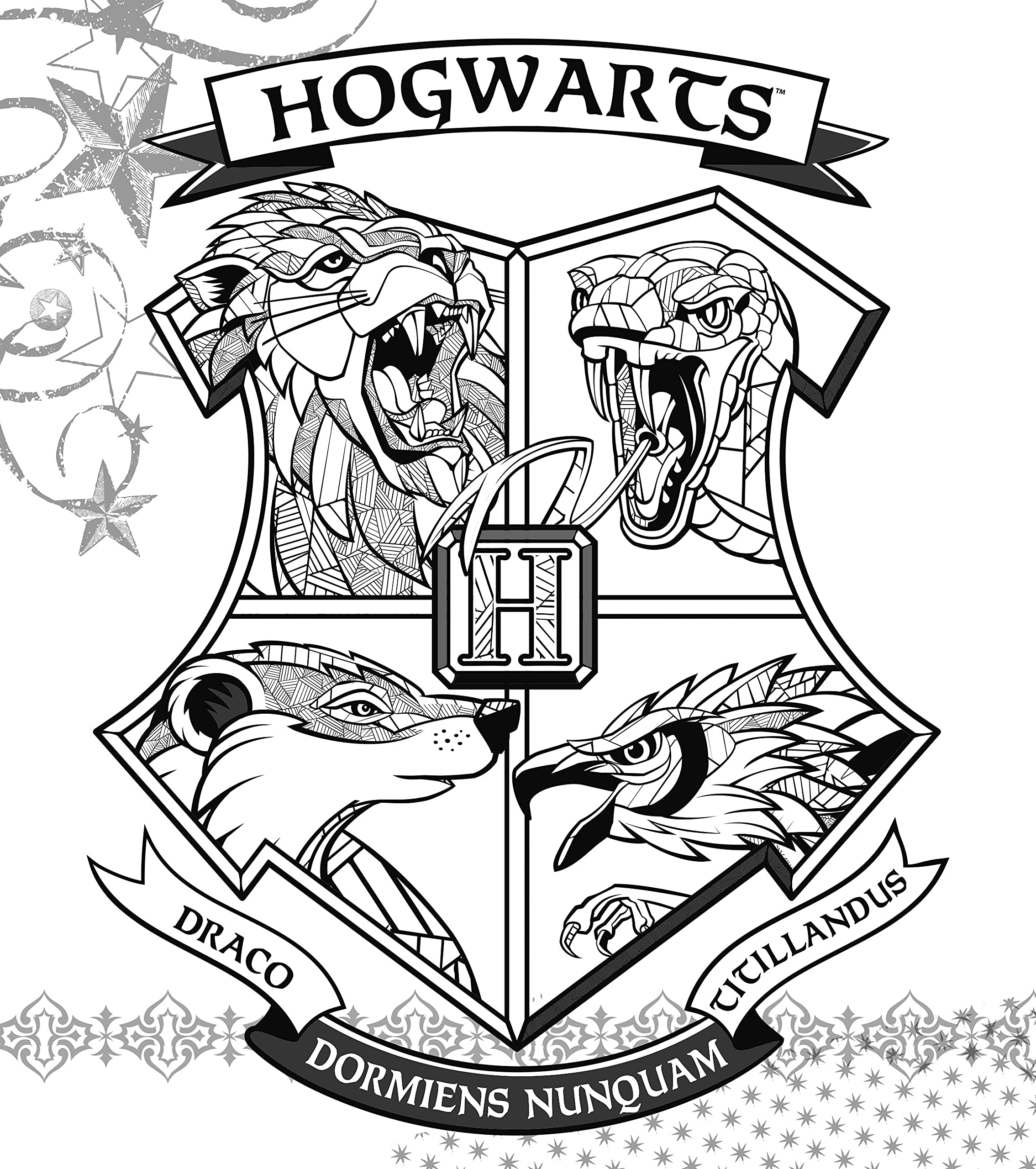 Coloriage Harry Potter à Imprimer Les 4 Maisons