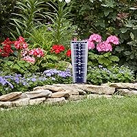 Vista 6 de AcuRite 00850A2, Pluviómetro con Lupa, Fácil de Leer, Capacidad de 5 pulgadas, Azul