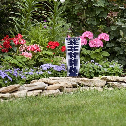 Miniatura 6 de AcuRite 00850A2 Pluviómetro con Lupa Fácil de Leer Capacidad de 5pulgadas Azul