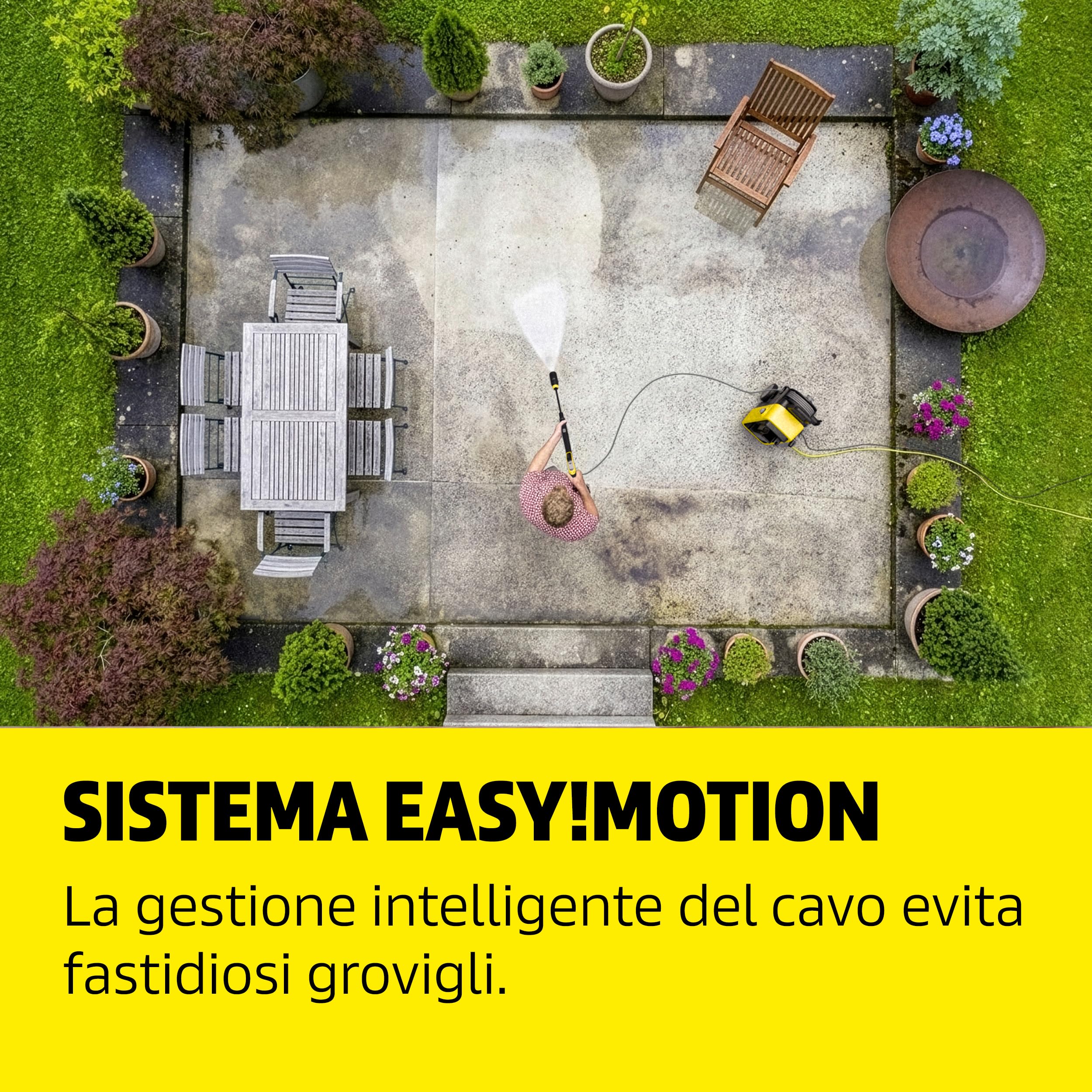 Kärcher idropulitrice K 5 Comfort Premium Home, pressione: 145 bar, portata: 500 l/h, superficie: 40 m²/h, peso: 18 kg, tubo ad alta pressione extra flessibile, avvolgitubo, Multi Jet 4-in-1, Home Kit