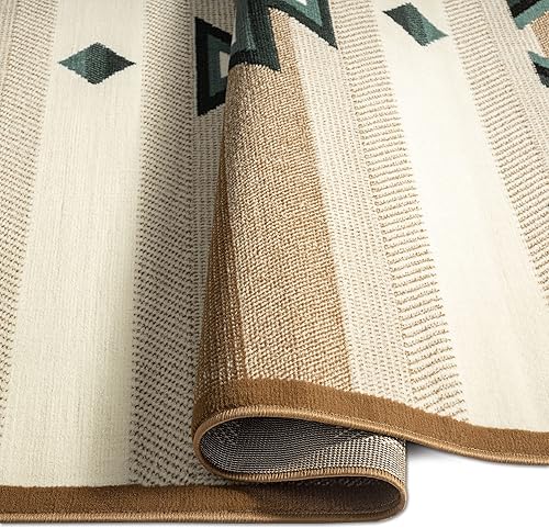 Miniatura 5 de Home Dynamix Premium Sagrada Southwestern - Alfombra geométrica beigeverde, 5'2"x7'4"