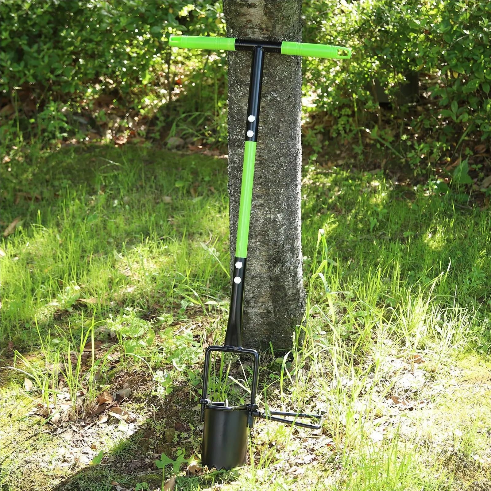Blumenzwiebel-Pflanzer-Werkzeug, Gras-Plugger, Umpflanzen, Garten-Lochgräber for Pflanzen, gezackter Boden, Garten-Sodenpflanzer