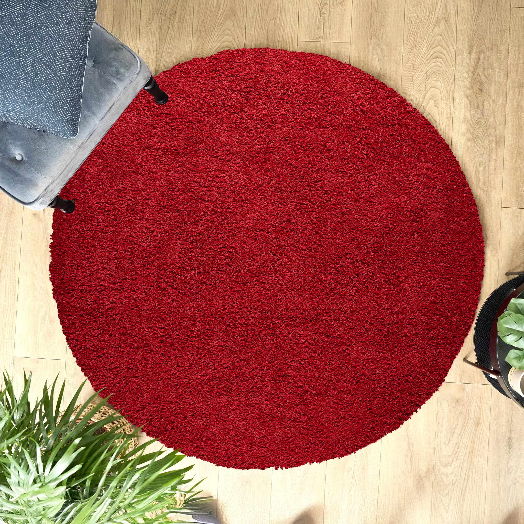 Bravich Navy Blue Shaggy Rug 80 x 150cm (2'7" x 4'11") 5cm Pile Medium Thick Fluffy Living Room Hessian Backed Washable — view 103
