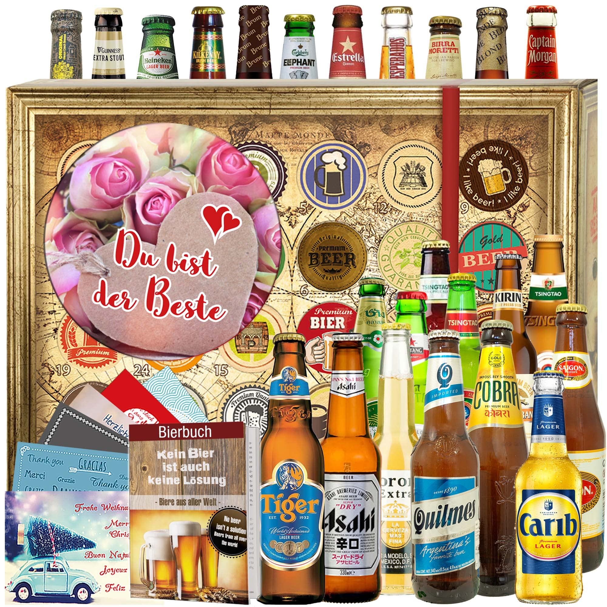 Du bist der Beste / 24x Bier aus der Welt/Geschenkset bester Freund/Biersorten Adventskalender 2024 2025