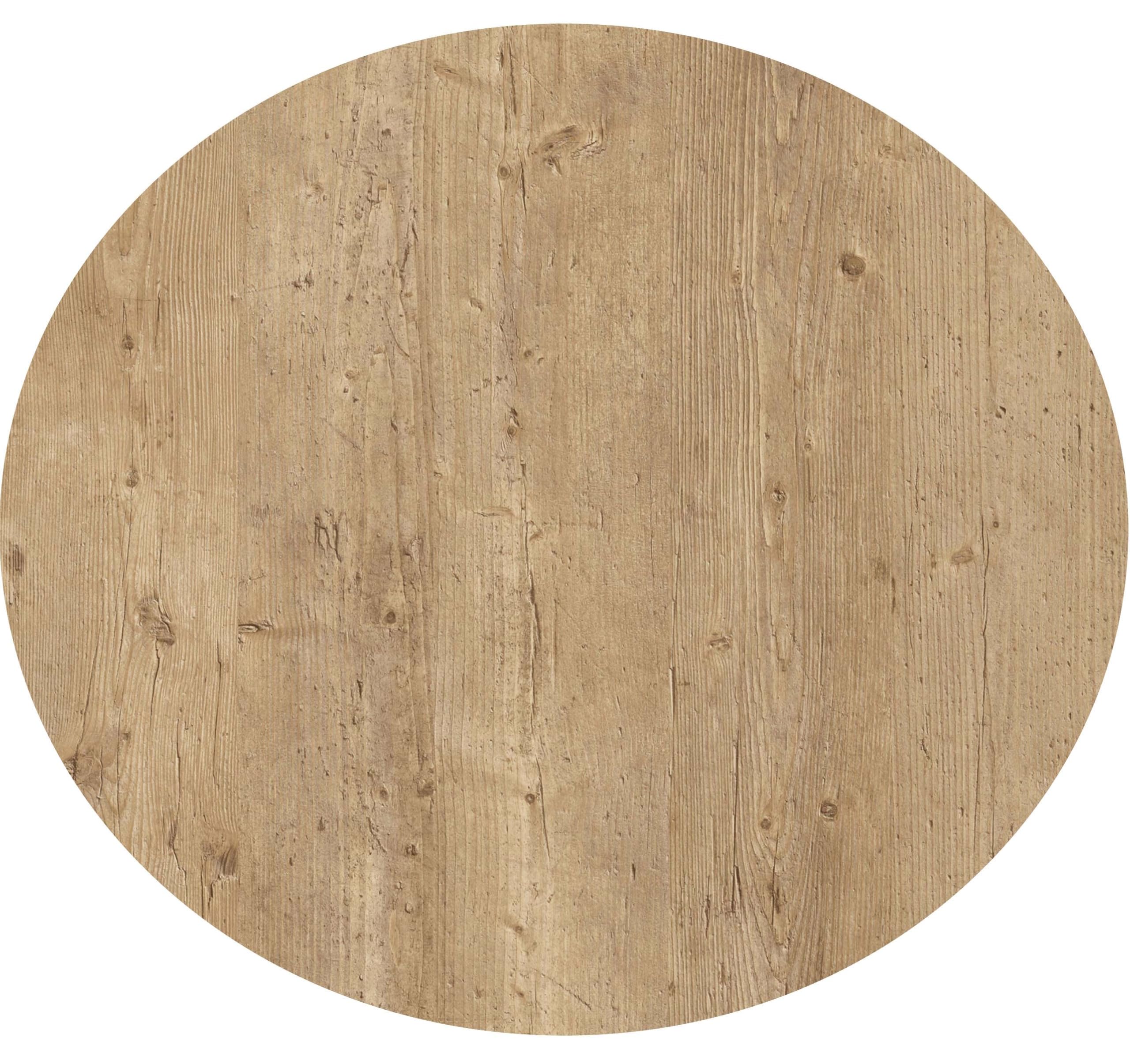 Tischplatten, Dekor Avalon Pine 80 cm rund, wetterfest für Garten, Terrasse, Balkon in Gastroqualität Ersatztischplatte Bistro Tisch Werzalitverfahren Wermodin Topalit Werza