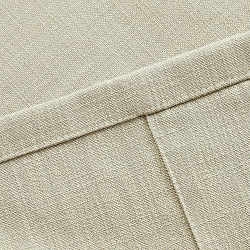 Miniatura 180 de Frelement Cortinas plisadas de lino de algodón extra anchas para oscurecer la habitación, 120 pulgadas de ancho x 96 pulgadas de largo, cortinas