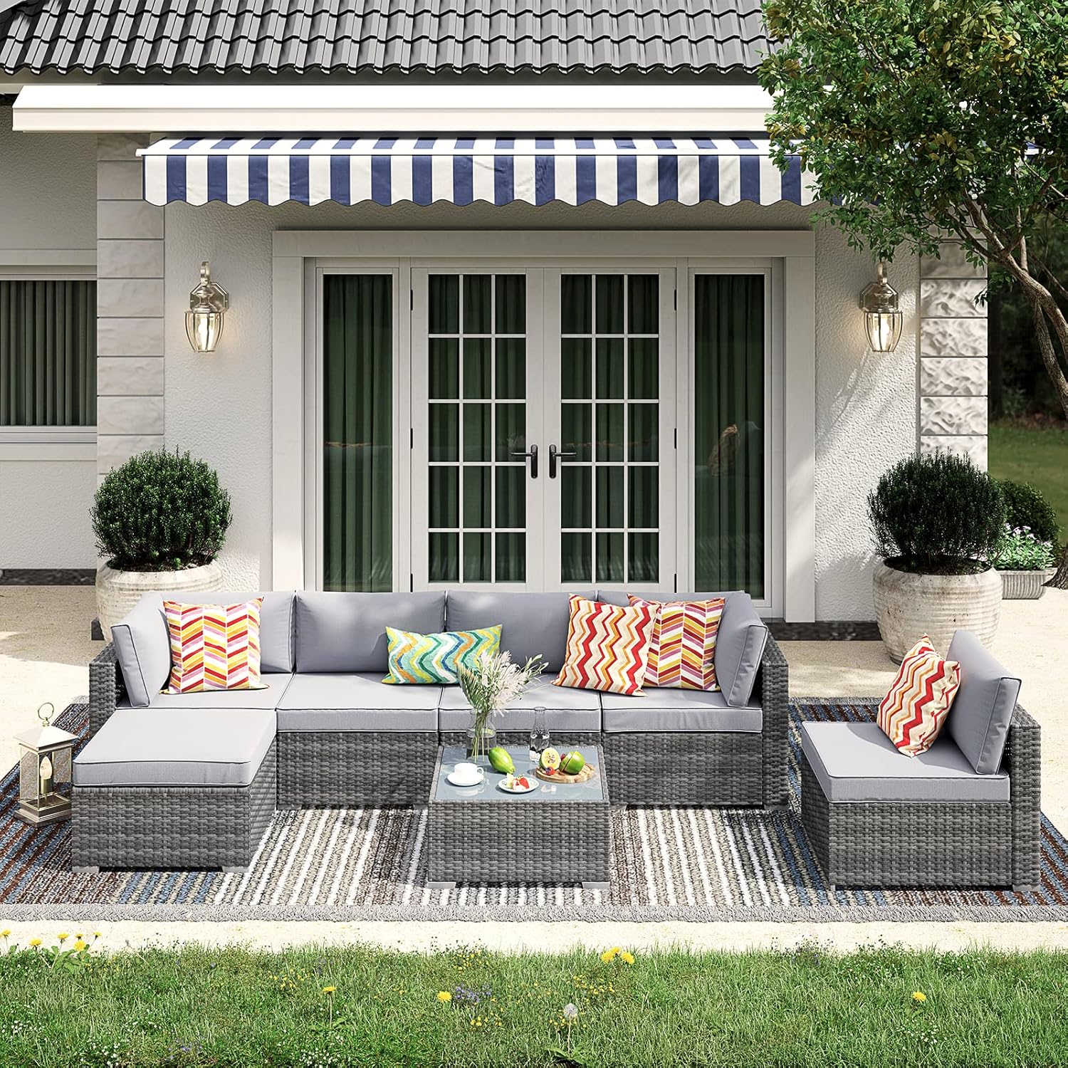 Patiorama 7 Piece Patio Furniture Set, Outdoor Sectional