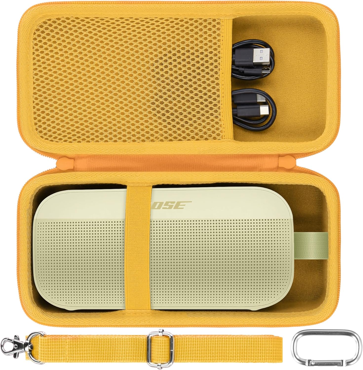 co2CREA Hard Travel Case Replacement for Bose New SoundLink Flex 2nd Gen/Bose SoundLink Flex Bluetooth Portable Speaker (Yellow Case)