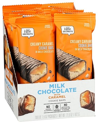 Miniatura 5 de Little Secrets Barras de chocolate con leche con caramelo, sin alcoholes de azúcar, 1.8 onzas (paquete de 12)