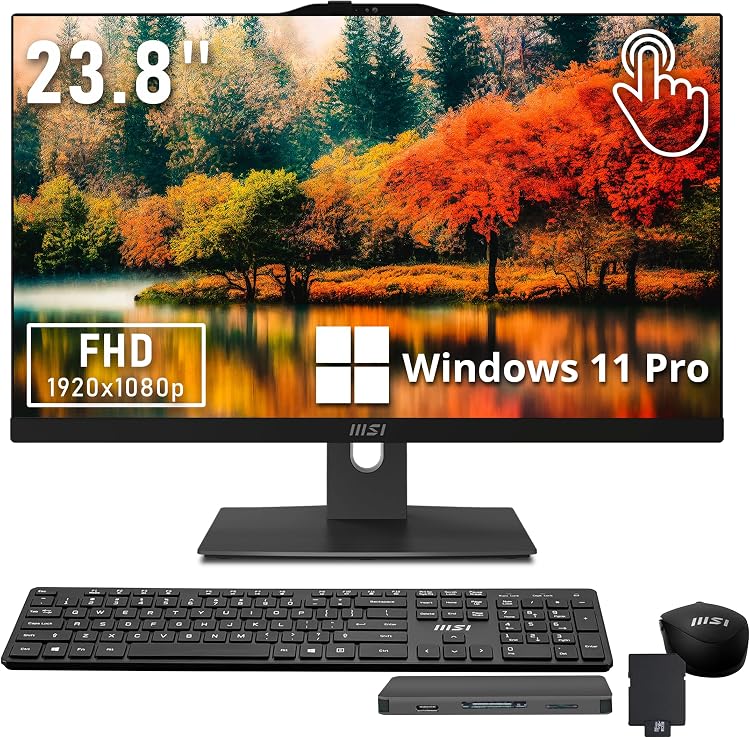 MSI Modern AM242TP 23.8 Inch FHD Touchscreen All-in-One Desktop Intel Core 7 16GB RAM 2TB Storage Win 11 Pro
