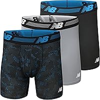 Vista 1 de New Balance - Bóxer para hombre, 6 pulgadas, parte delantera con bolsa, 3