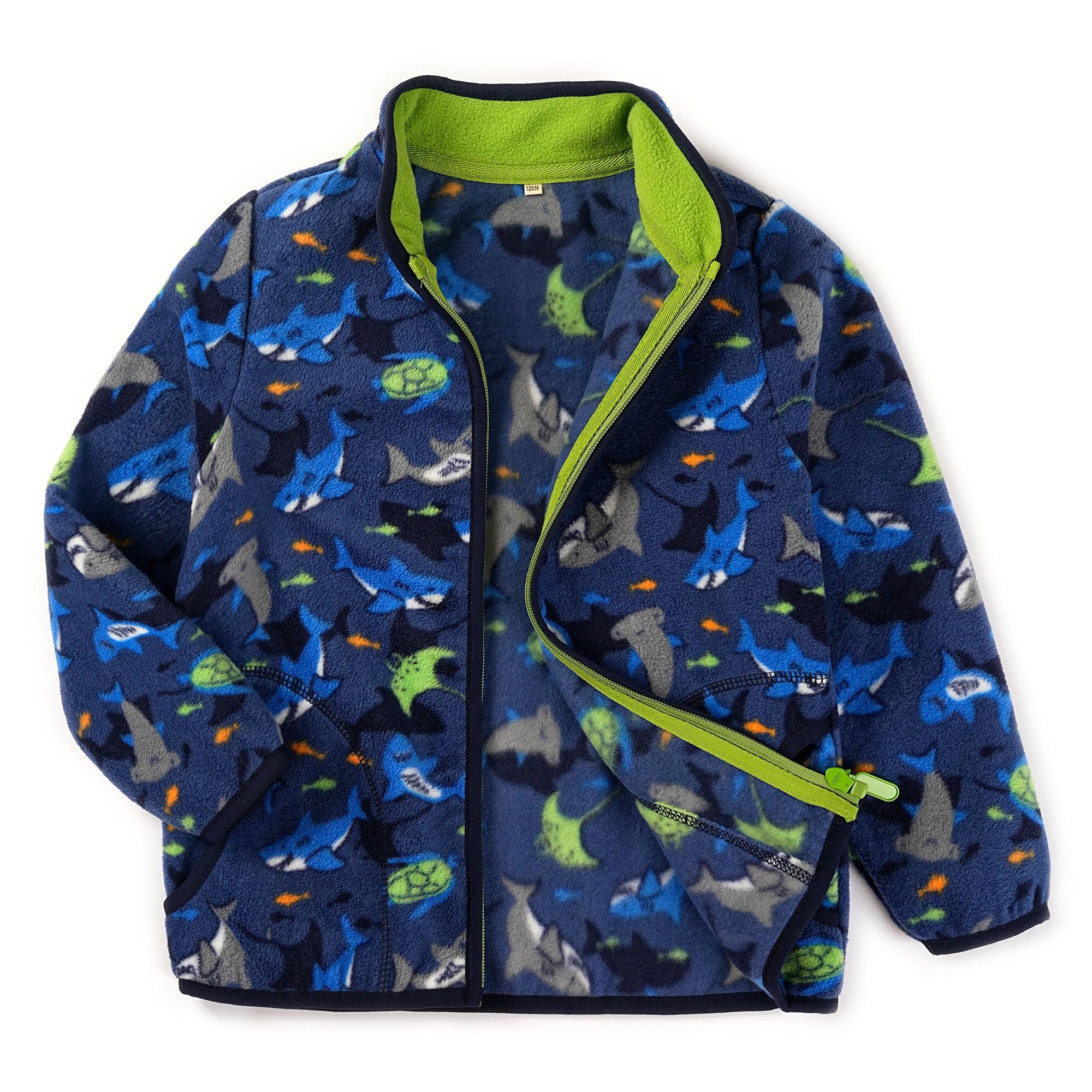 Toddler Boys Girls Fleece Jacket Lightweight Fall Spring 2-12 Years | Soft Anti-Pilling Fleece, Lightweight Fit, Easy Zip-Up, Hand-Warm Pockets, Windproof Stand-Up Collar, Wear Alone or as Layer