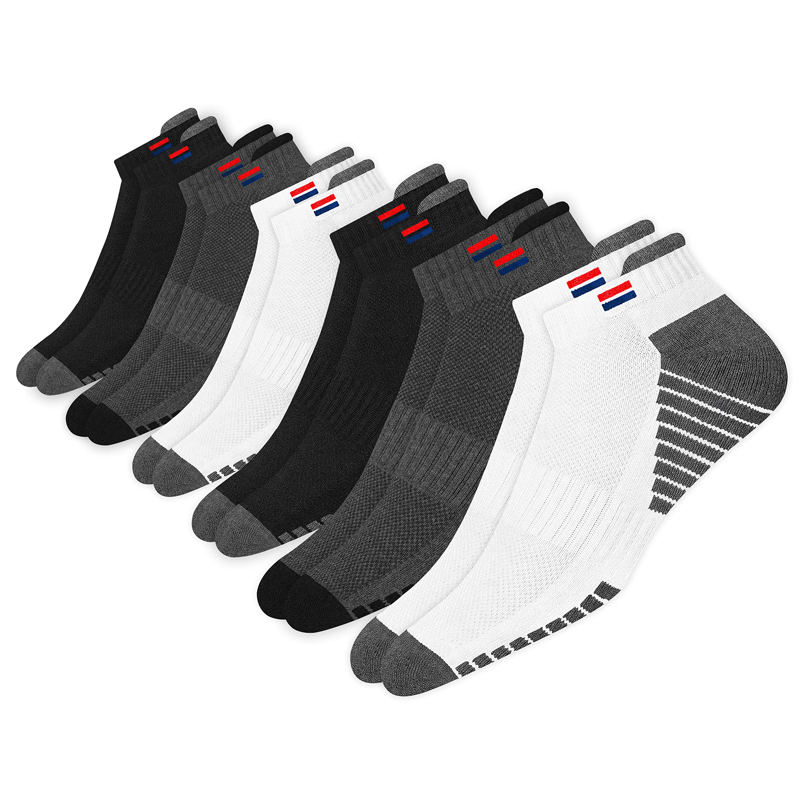 NAVYSPORT Chaussettes de Sport Basses Homme Coton Coussin Coussin - Lot de 6 Paires Chaussettes Courtes Femme