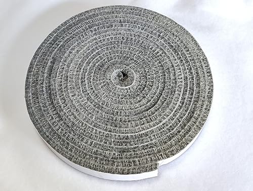 Miniatura 2 de Junta para ahumar barbacoa de alta temperatura, fieltro autoadhesivo de 15 pies de largo, 3/4 pulgadas de ancho, 1/5 pulgadas de grosor.
