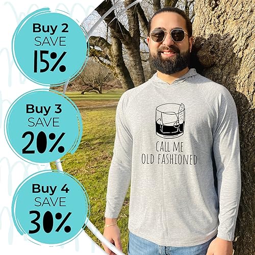 Miniatura 4 de Sudadera con capucha unisex de manga larga para hombre, sudadera con capucha gráfica unisex, camisas con refranes, gris jaspeado