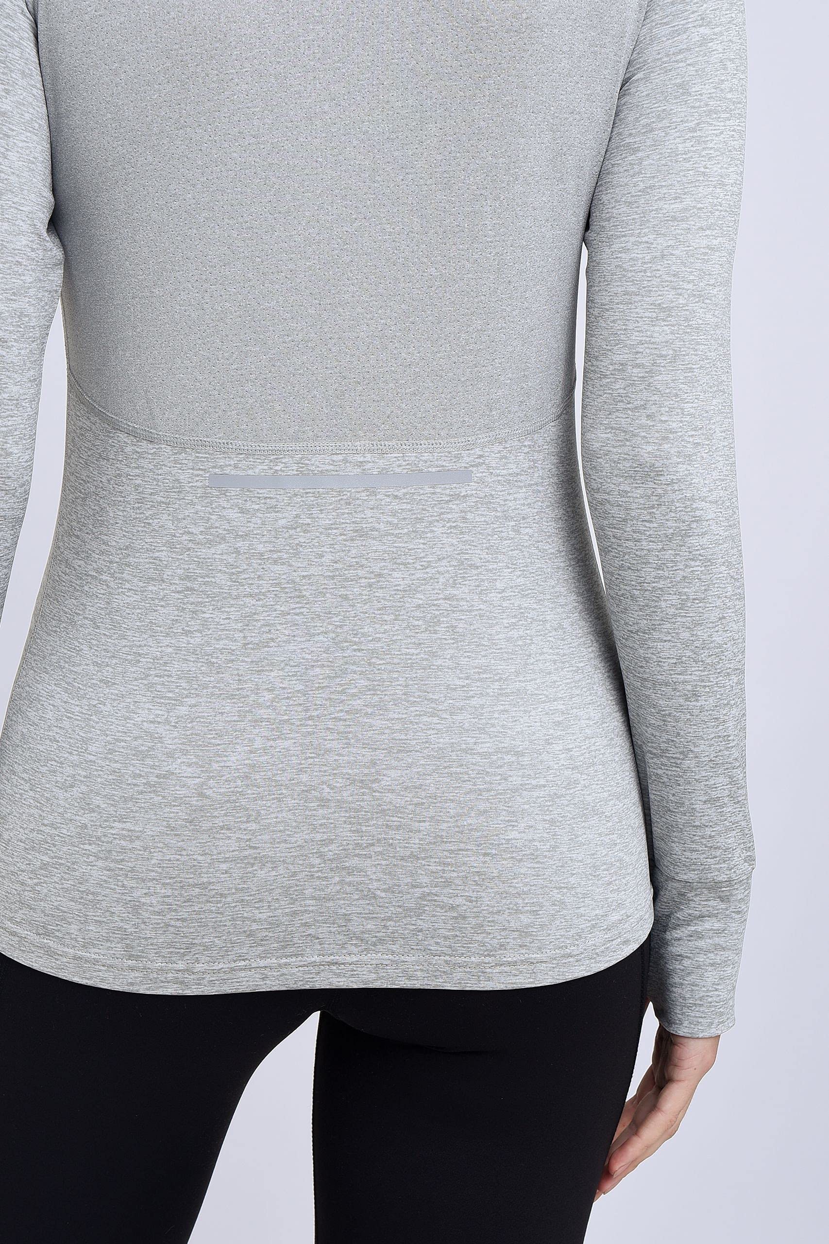 TCA Winter Run T-Shirt de Sport et Running Tee-Shirt Manches Longues avec Fermeture Éclair Mi-Poitrine pour Femme